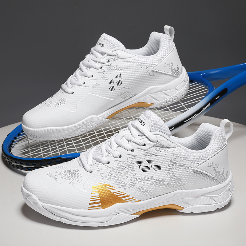 Transfronterizos de tamaño grande nuevos zapatos deportivos con suela de goma, entrenamiento de bádminton, zapatos de tenis antideslizantes y transpirables, zapatos multi-escenarios
