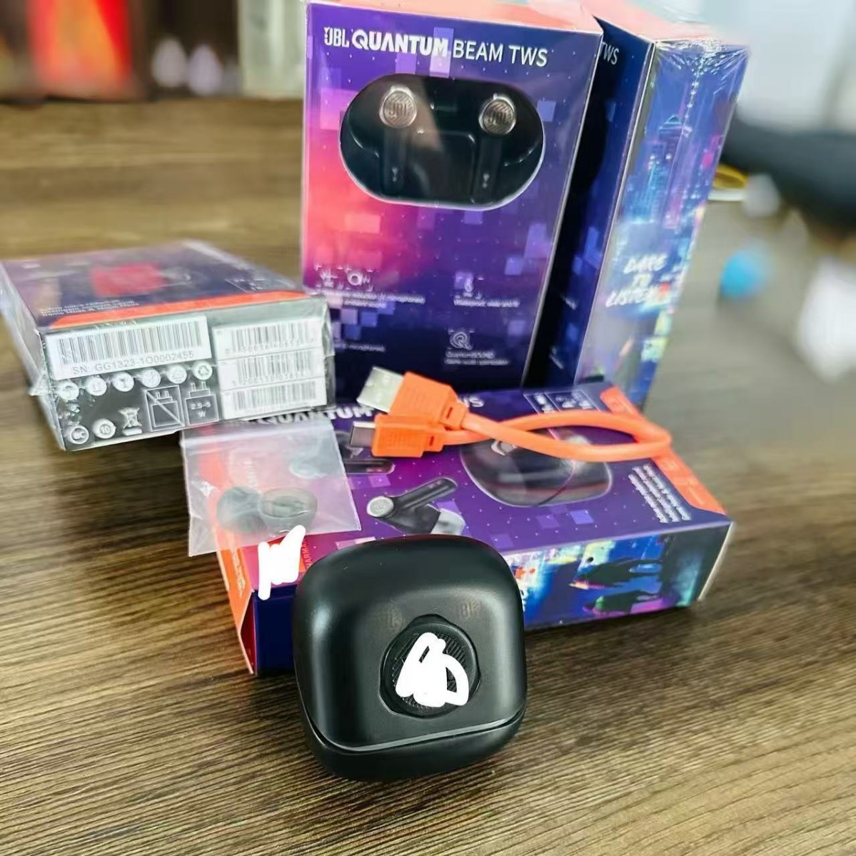 Nuevos auriculares Bluetooth QUANTUM BEAM TWS con reducción activa de ruido en el oído para juegos inalámbricos verdaderos de larga duración