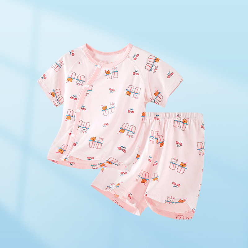 Set de mangas cortas para bebés de verano recién nacidos delgados divididos ropa de verano para niños y niñas dos piezas de ropa para bebés