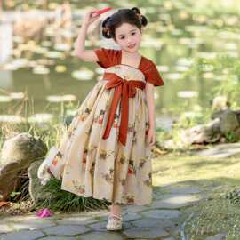 汉服女童2026夏款儿童新中式国风仙气公主连衣裙女孩古装唐风襦裙
