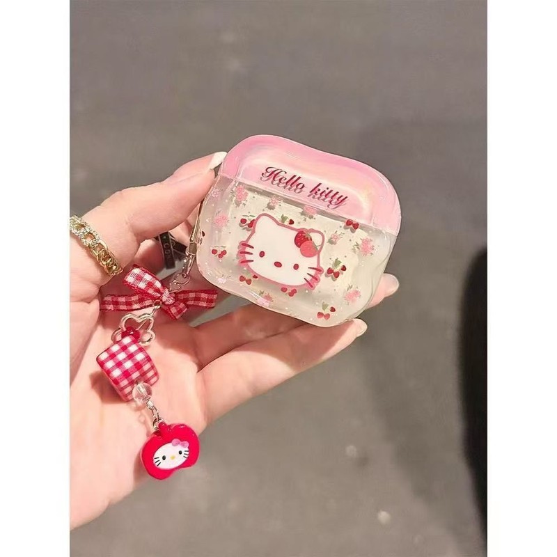 少女卡通碎花kitty适苹果保护airpods4蓝牙耳机壳四代airpodpro2|undefined