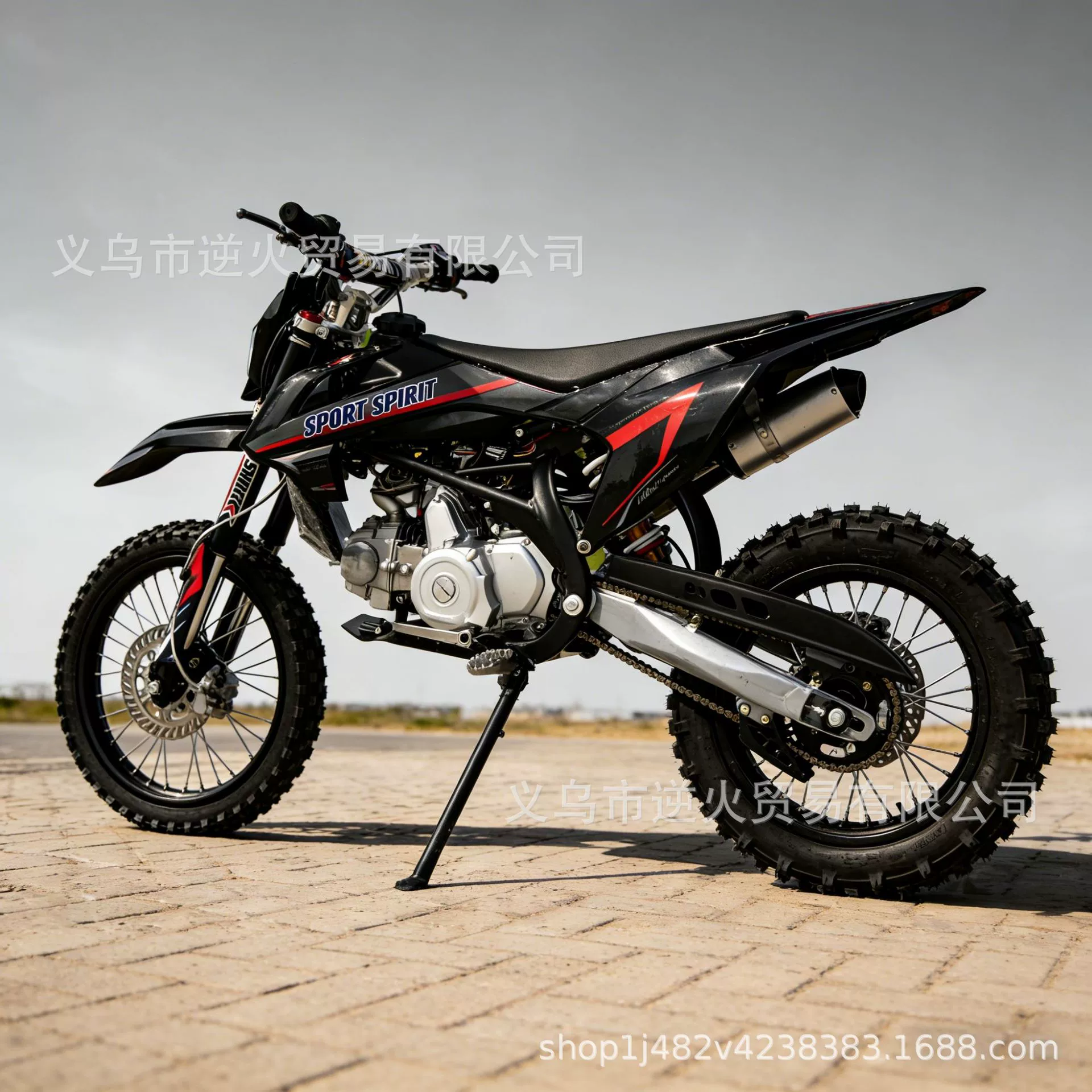 Внедорожный мотоцикл 125cc, усиленная рама, электрический стартер, для бездорожья