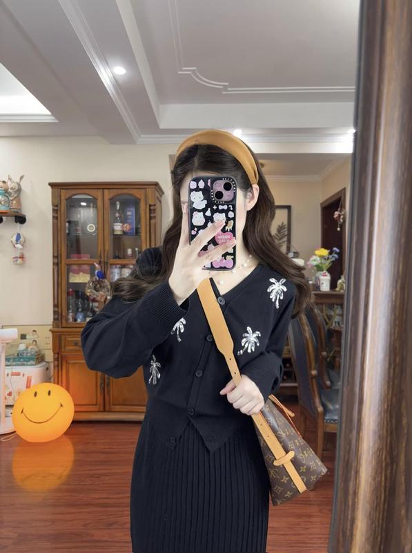韩风chic减龄穿搭ootd一整套高级感巨好看的半身裙两件套装女早秋|undefined