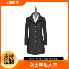 羊毛大衣女秋冬新款羊毛大衣加厚修身中长款羊毛呢西装外套