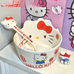 hellokitty餐具卡通三丽鸥泡面碗家用仿陶瓷宿舍用学生吃饭高颜值