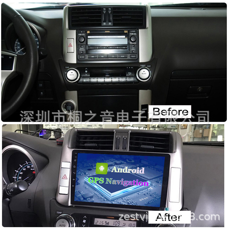 국경 적용 TOYOTA PRADO150 자동차 안드로이드 내비게이션 CARPLAY 블루투스 통합 자동차 디스플레이