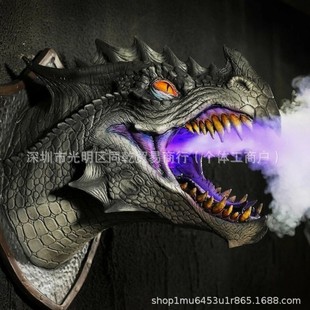 3D Wall Mounted Dinosaur Smoke Lamp3D �ڒ�������F��