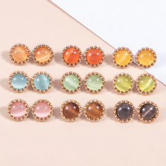 金屬襯衫扣子珠光貓眼小香風高檔紐扣女衣服雪紡針織開衫扣輔料