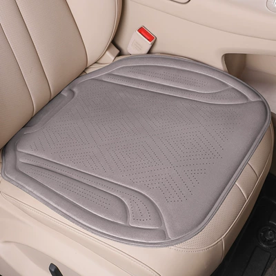 Seat Cover Cooling Pad: Seat cushion, seat cover - front-single-piece-light-gray-rams-punched