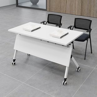 Folding Conference Training Tables and Chairs Staff Office Desk Flip-Over Desks and Chairs Student Mobile Splicing Long Table Training Table