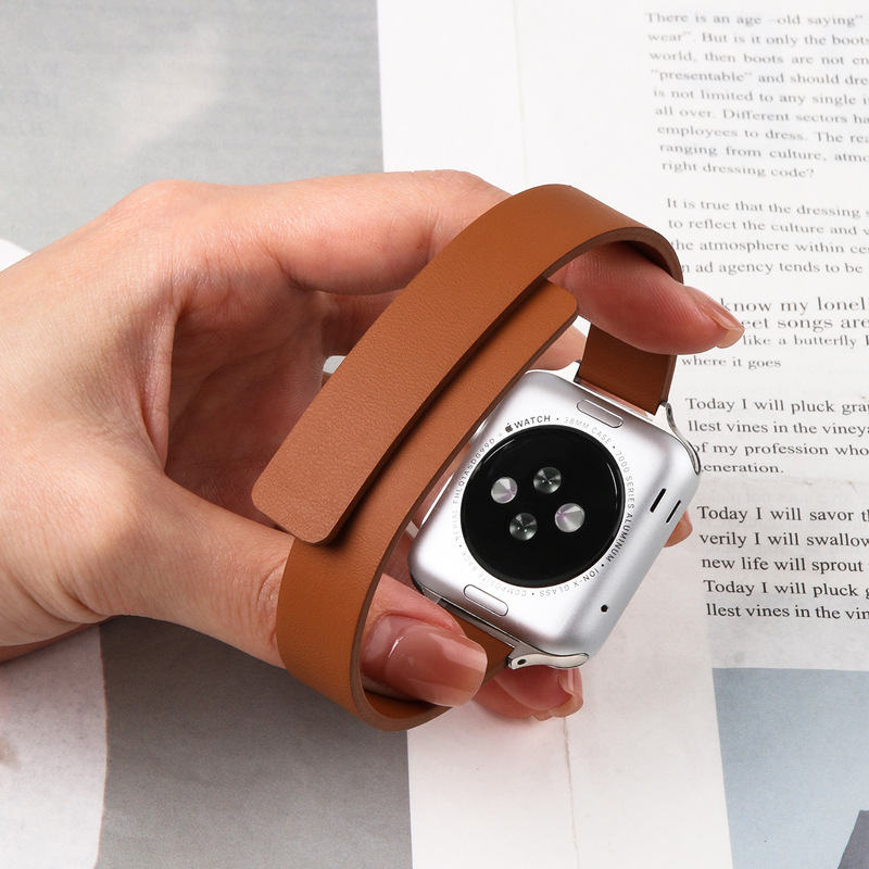 For Xiaomi 9 Bracelet Strap Huawei 10 8 9Pro Skin-Friendly Double-Sided Leather Soft Magnetic Absorbing iwatch Strap