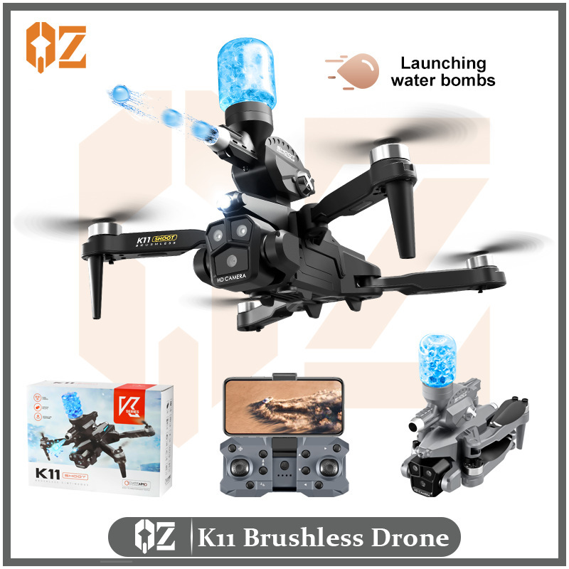 K11MAX UAV launching water bomb brushless four-axis aircraft HD aerial photography long endurance remote control aircraft toy
