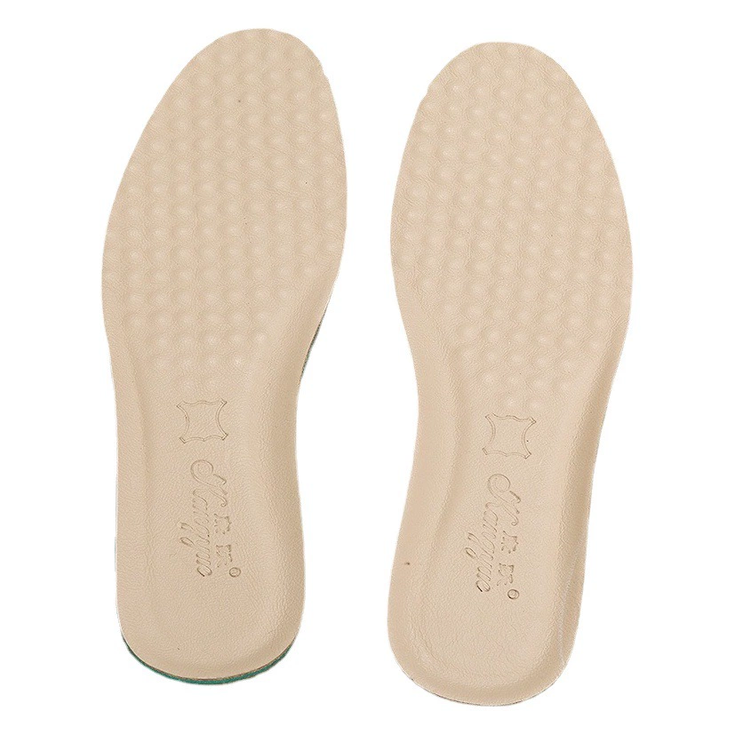 Стельки из натуральной кожи Kangyue, мужские и женские формирующие стельки с массажным эффектом, влагопоглощающие, дышащие, дезодорирующие, невидимые стельки для увеличения роста, прямые поставки с завода