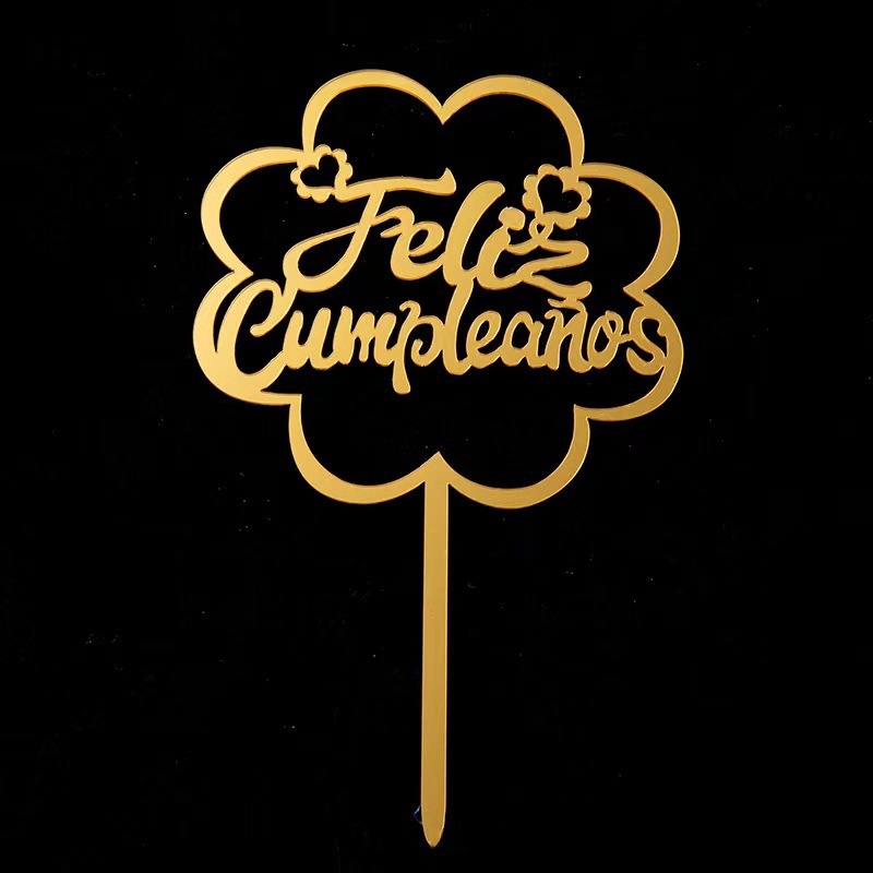 Transnacional 10 tarjetas acrílicas de fiesta de cumpleaños decoración de tarta de bandera de inserción de adornos de fiesta celebridad en línea image 26