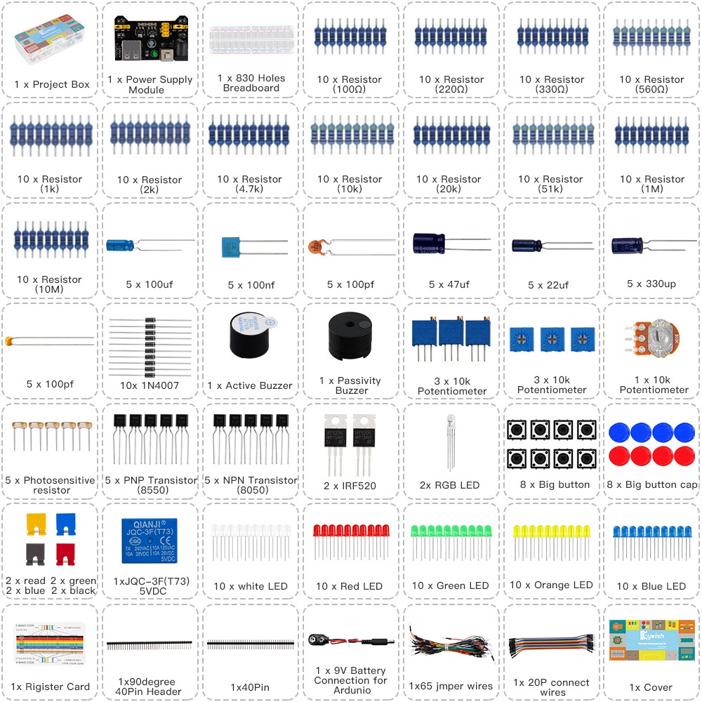 UNO R3 базовый комплект входа breadboard, мостик, резистор Uno R3
