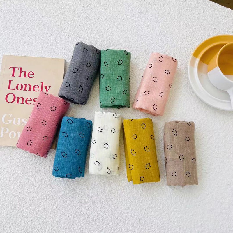 Korean Style Girl's Children's Cotton and Linen Scarf Boy's Spring and Autumn Thin Baby's Scarf Windproof Scarf All-match for Four Seasons