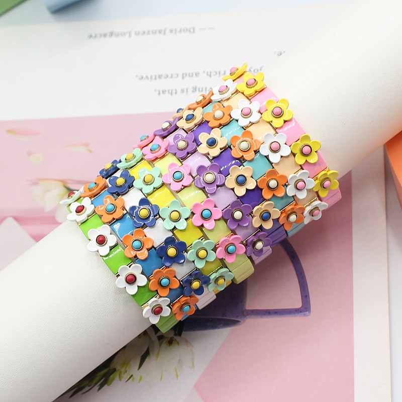 23g Weight Alloy Pendant Material wristband Classification Sweet Flower Alloy Italian Charm & Links String Bracelets Wholesale