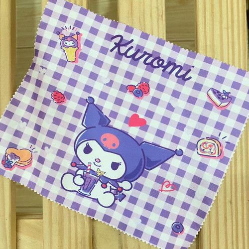 Melody Cinnamon Dog Kurumi Glasses Cloth Cartoon Glasses Lens Cleaning Cloth Mobile Phone Screen Camera Wiping Cloth New