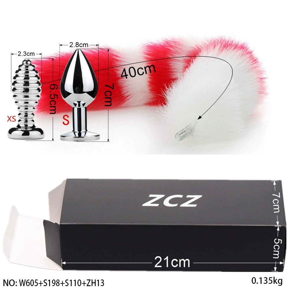 ZCZ [ detachable tail plug for men small size sex toy gay sex toy ]