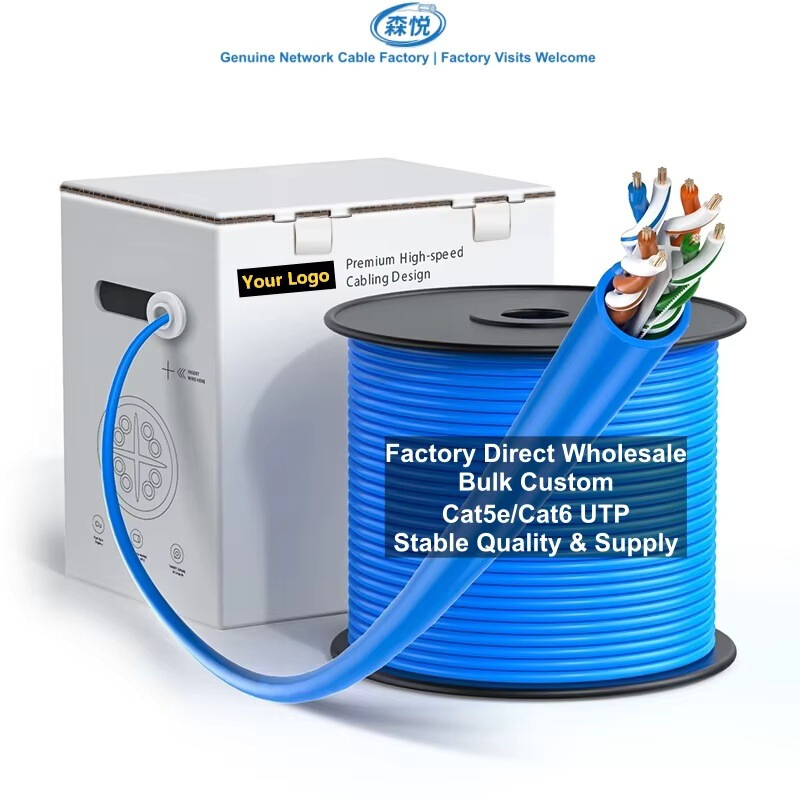 Category 5E Network Cable, Double Shielded Cat5E Lan Cable, Oxygen-Free Copper Gigabit Network Cable, Monitoring Cat6 Network Cable 305m