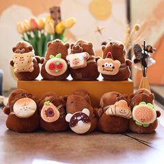 ネットの赤いかわいい萌えカピバラのペンダントのぬいぐるみのぬいぐるみのカピバラのバッグのペンダントのキーホルダーの人形