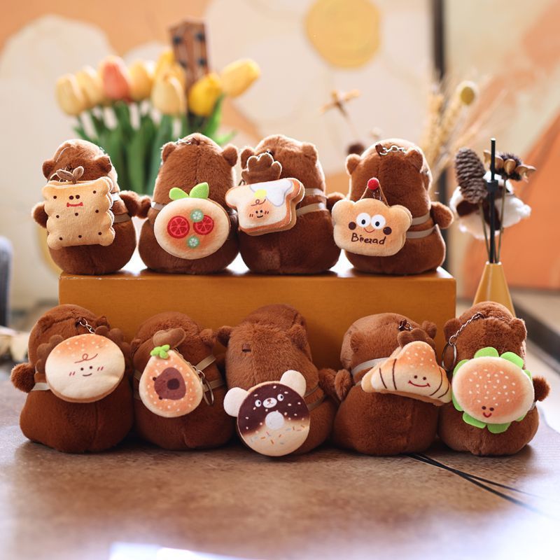ネットの赤いかわいい萌えカピバラのペンダントのぬいぐるみのぬいぐるみのカピバラのバッグのペンダントのキーホルダーの人形|undefined