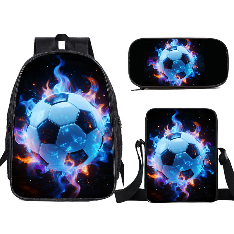 Mochila de fútbol para estudiantes de primaria, bolsas de bolsillo simples, mochila infantil de gran capacidad, mochila impresa D-Made