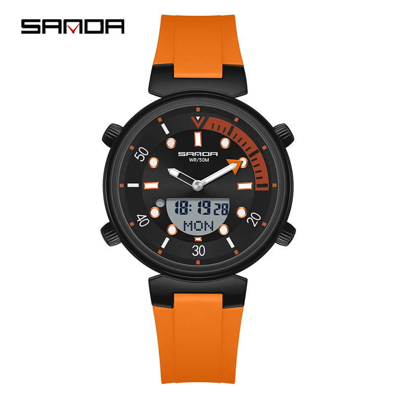 SANDA nuevo reloj de alarma de moda luminosa todo partido 3122 reloj electrónico multifuncional reloj para niños y niñas