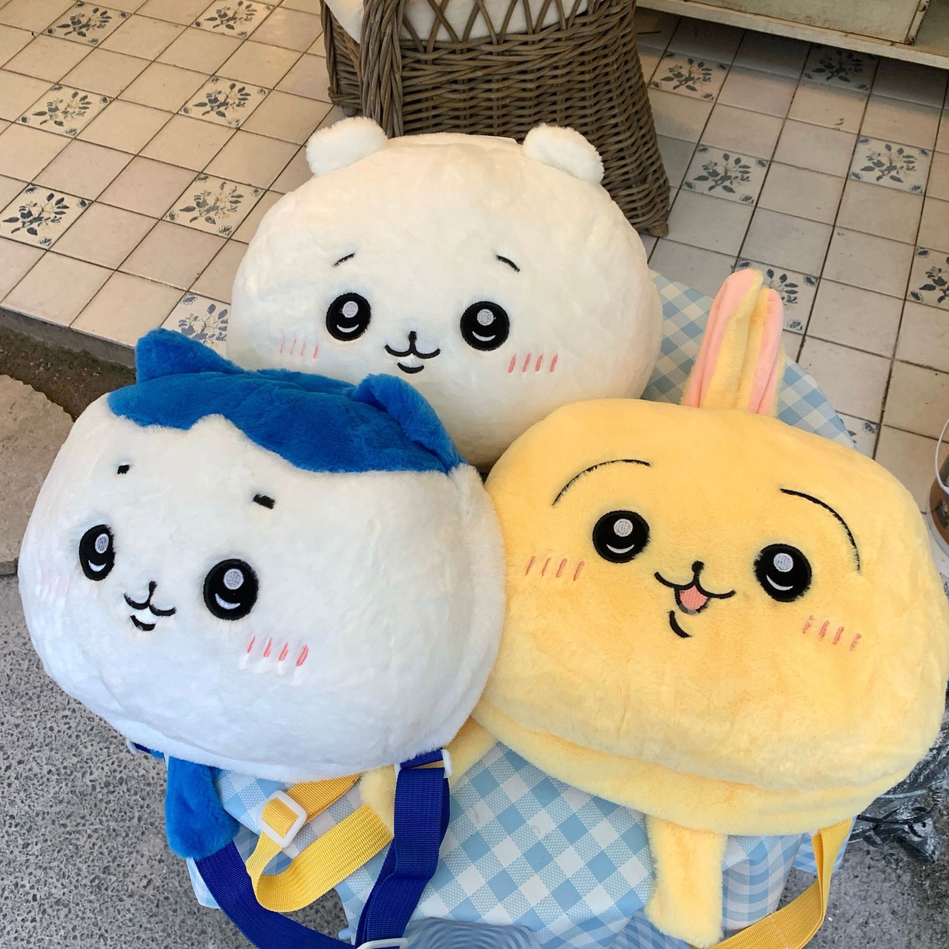 毛绒手提包可爱公仔大头包女秋冬季新款双肩包卡通乌萨奇背包通包