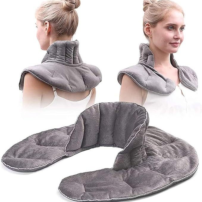 Amazon's Cross-Border Hot-Selling Hot Compress Physiotherapy Shoulder and Neck Heating Shawl Microwave Heating Hot Compress Double-Layer Temperature Control
