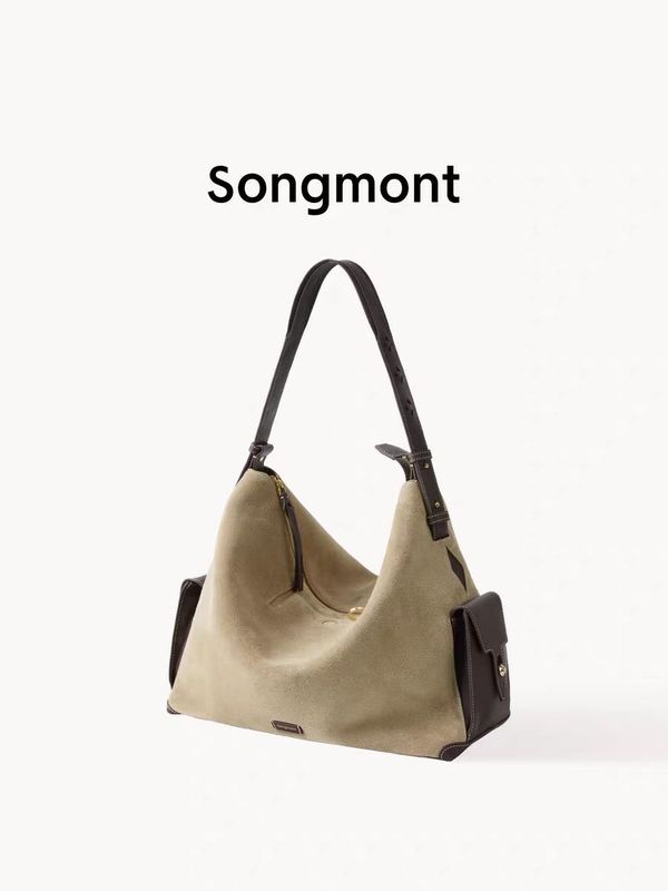 【蒋奇明同款】Songmont山下有松大号循迹包旅行hobo包单肩斜挎包|undefined