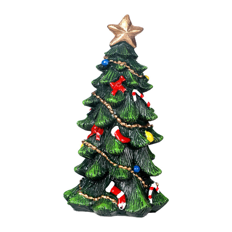 越境新品クリスマス装飾品insヨーロッパ風樹脂ミニクリスマスツリー置物テーブルパーティー装飾|undefined