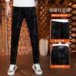 冬季新款男士印花灯芯绒裤子高级修身休闲裤2025爆款百搭高端男裤