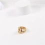 打结独立设计师镀金指戒