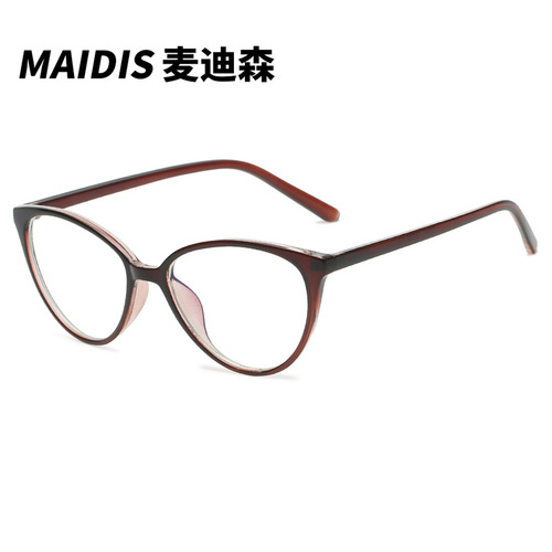Jet 2360 retro flat mirror, same style cat eye glasses, butterfly frame glasses frame, cross-border anti-blue light glasses