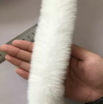 定制人造仿獭兔毛条唐装服装辅料毛毛边汉服花边白色兔毛帽条
