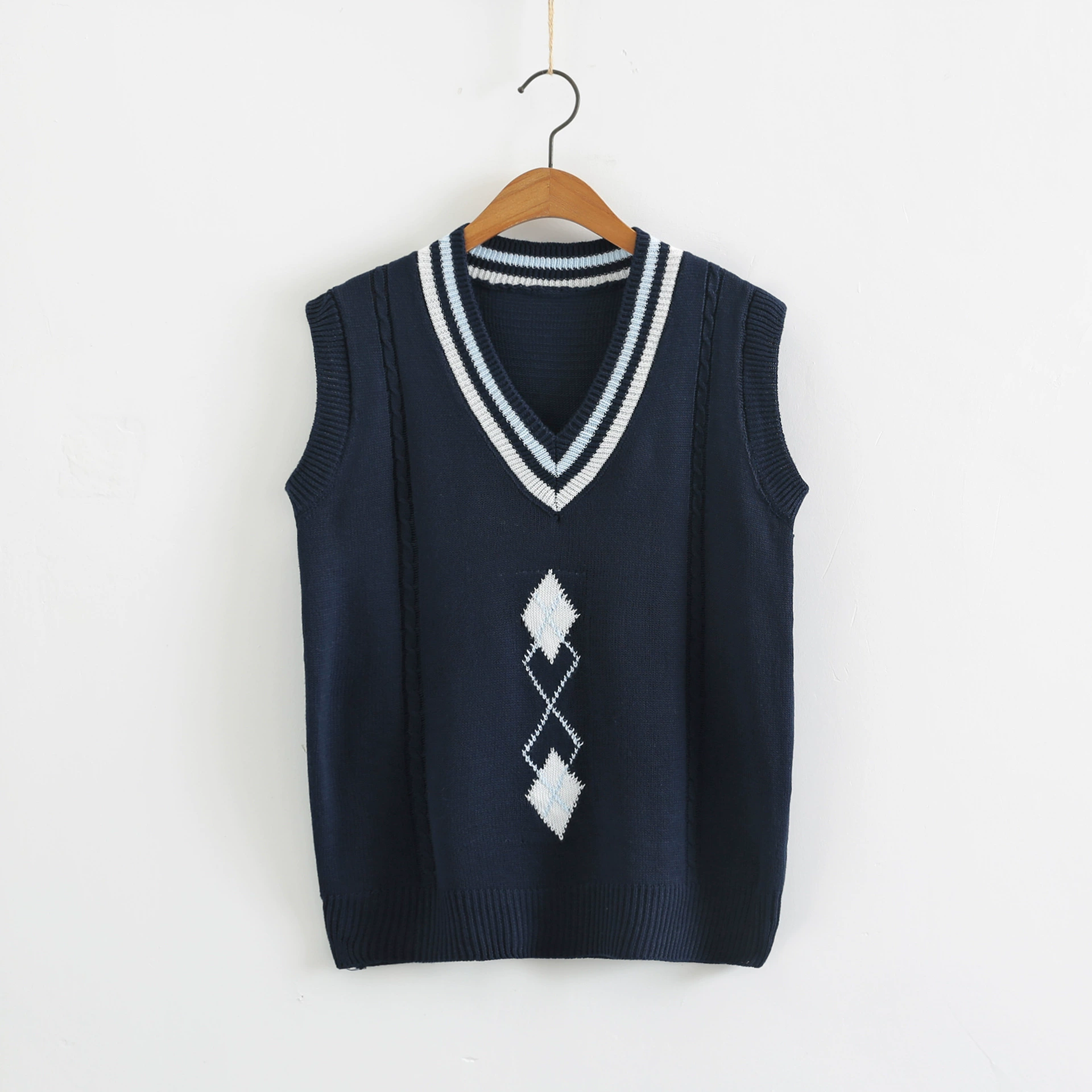 Жилетка в японском школьном стиле, безрукавка, свитер, осенне-зимняя, для школьной формы JK, трикотажная, школьный стиль