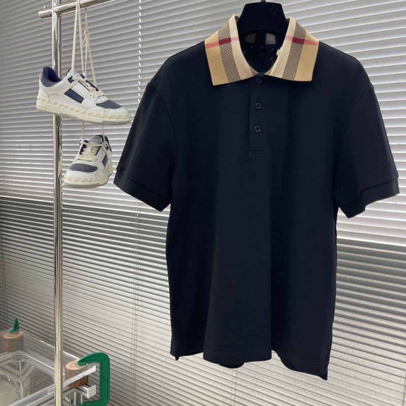 25 Years of Summer New Casual Fashion Men's Casual Fashion Plaid Collar Short-Sleeved Polo Shirt