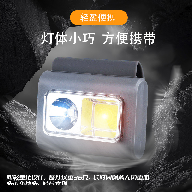 Luz de clip de ropa LED transfronteriza mini faro Luz de succión magnética impermeable luz de advertencia al aire libre faro rojo y azul intermitente Luz de marcha