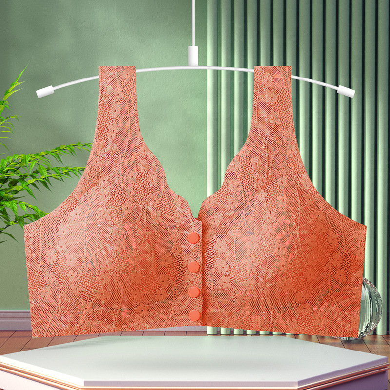 Sujetador de madre con hebilla frontal sin costuras, talla grande, sin anillo de acero, ropa interior de pecho, sujetador de dormir estilo chaleco para personas de mediana edad y ancianos