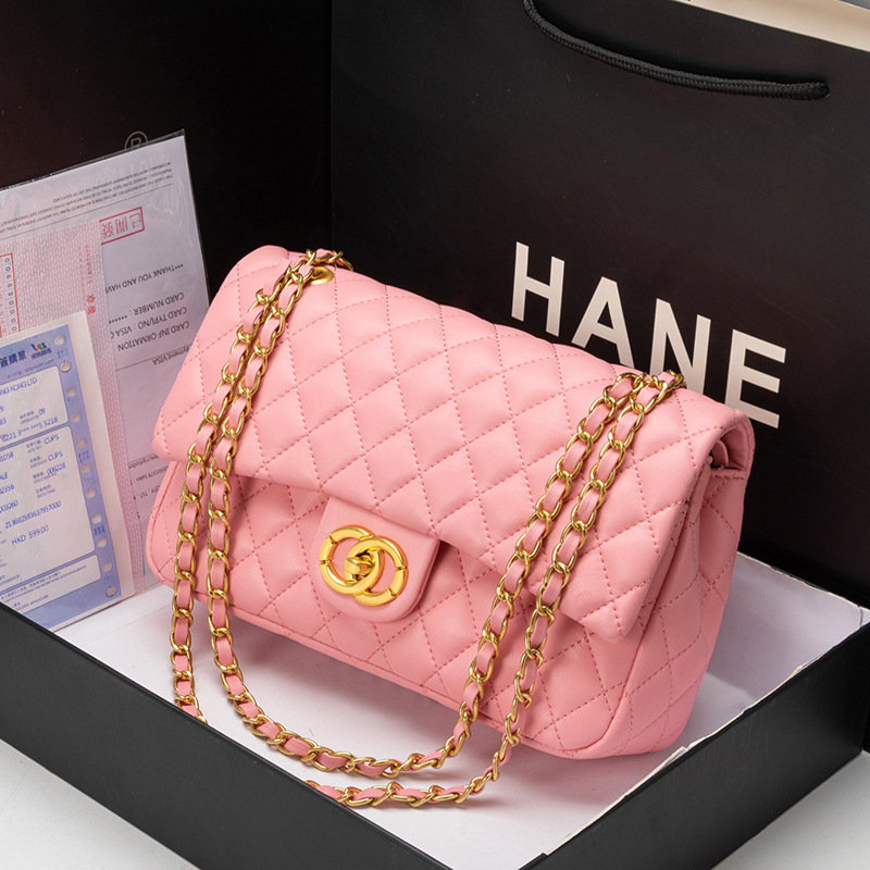 Pink round buckle (without gift box)