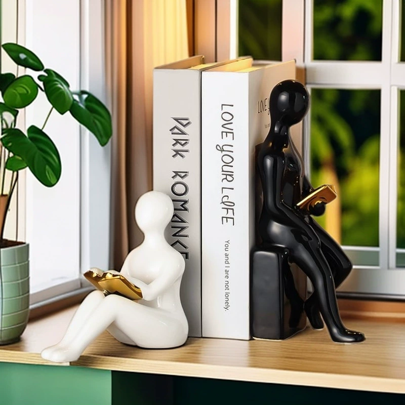 Современный черно-белый минималистский домашний орнамент керамический блок для книг