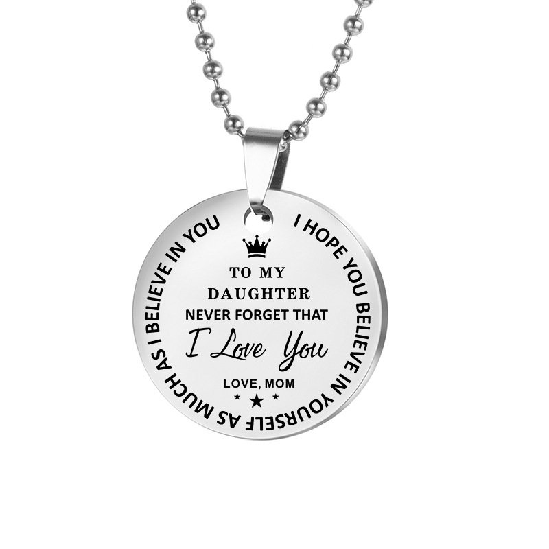 Mode Lettre Acier Inoxydable Placage Pendentif display picture 2