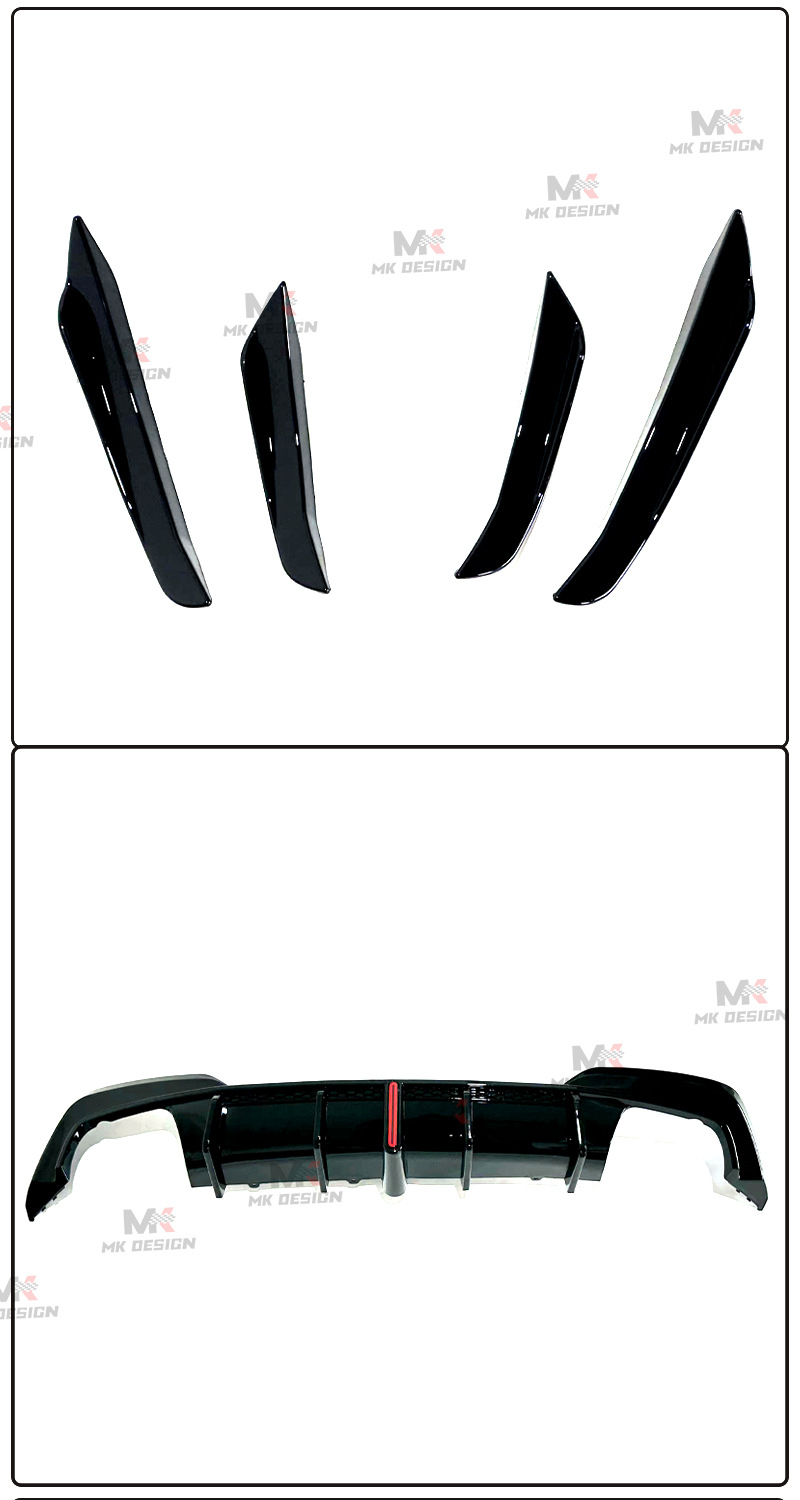 Suitable for Bmw 3 Series G20 G28 Early Abs Glossy Black Front Shovel Side Skirt Rear Lip Surround Front Lip Rear Wing