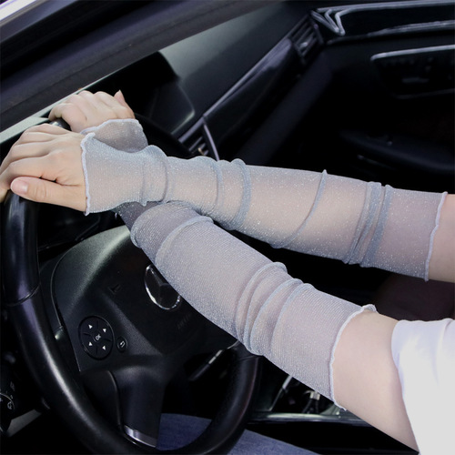 Ice silk lace thin UV protection women's arm sleeves for arms, summer