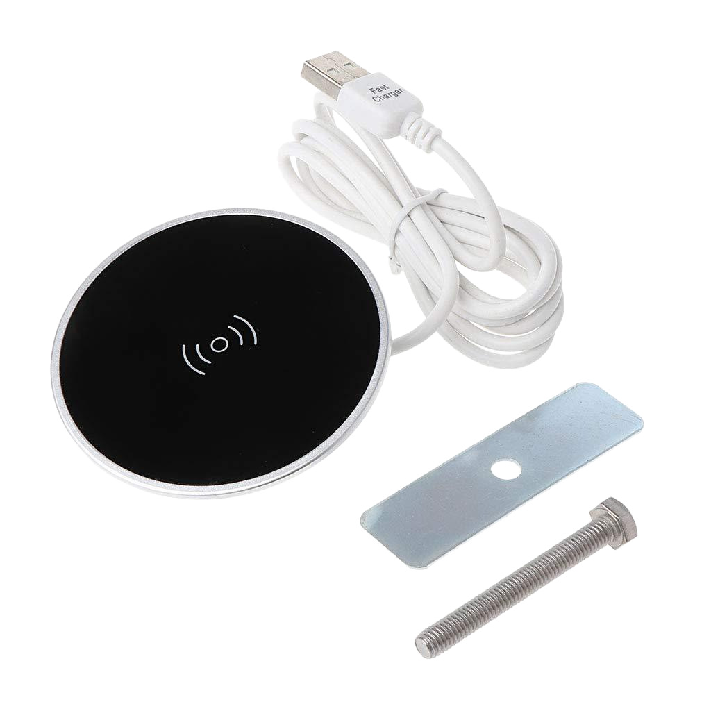 Módulo de Accesorios Inteligente para Oficina en Casa, Cargador Inalámbrico Integrado en Muebles con Carga Ultra Rápida USB de 15W para Teléfono Móvil