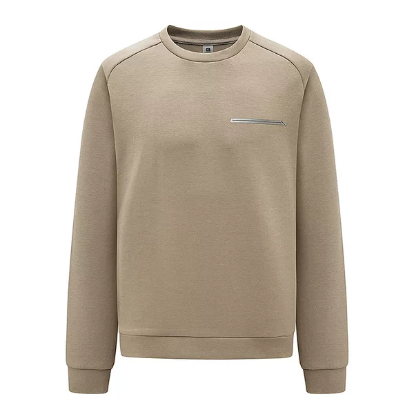 Men's Crewneck Wear Fall/Winter New Heavy 360g Cotton Fashion Brand Simple Light Luxury Long Sleeve Jacket Men's Hair