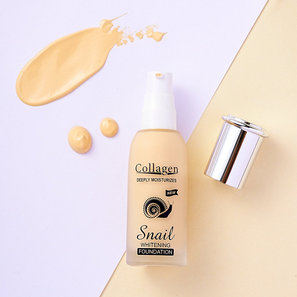 fondotinta Peimei liquido SnailCollagen Whitening Concealer Foundation_voghion.com