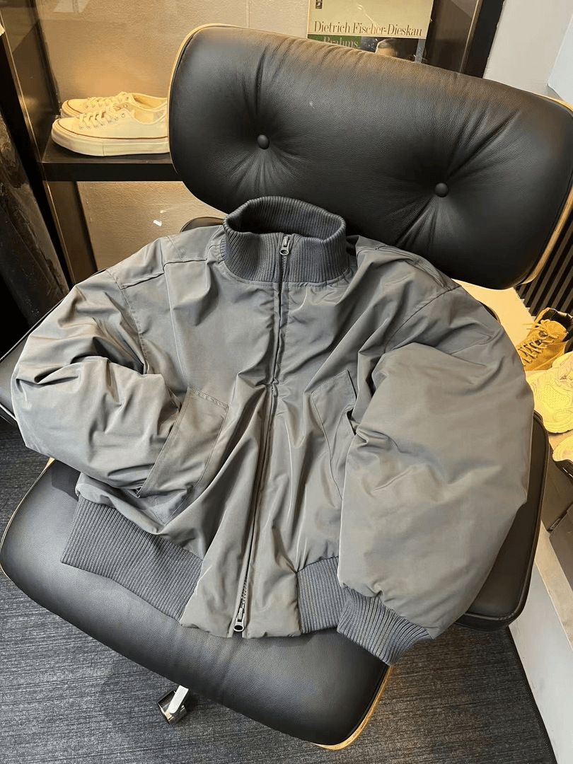 boy American Style Bomber Jacket Coat For Men, Autumn Winter, High-End Feel, Stylish Slim-Fit, Short Cotton Jacket,_viptrois.com