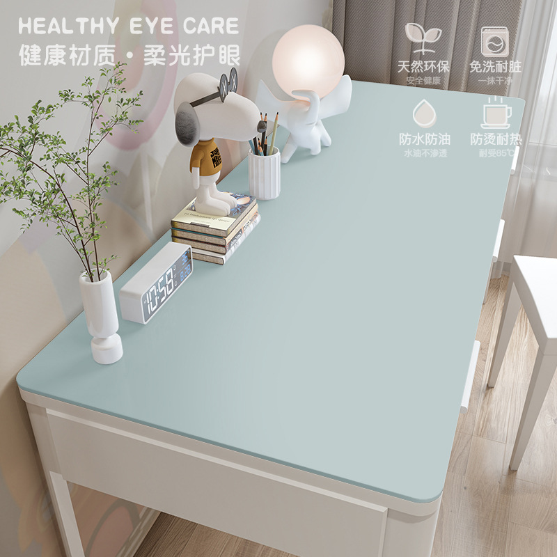 Alfombra de escritorio de cuero de imitación grande alfombrilla de ratón impermeable Escritorio de oficina de la computadora estera de escritura niños aprendiendo estera de escritorio estudiante